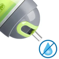Copo de canudo isolado Chicco Flip Top 12+ verde/azul-petróleo