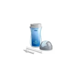 Copo de palha isolado Chicco Flip-Top 9 onças. 12m+ (2pk) em Azul Discover/Teal