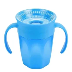 Copo de treinamento sem bico Dr. Brown's Cheers 360, azul