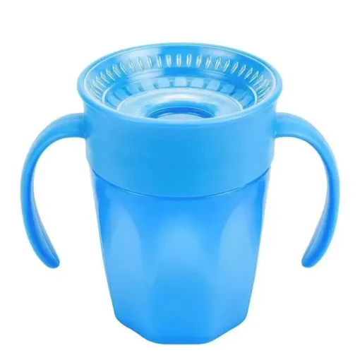 Copo de treinamento sem bico Dr. Brown's Cheers 360, azul