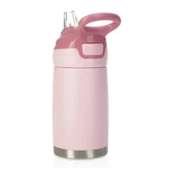 Copo Flip-It Reflex Nuby - Thristy Kids 10 onças de aço inoxidável, rosa