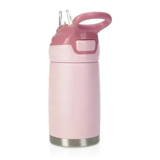 Copo Flip-It Reflex Nuby - Thristy Kids 10 onças de aço inoxidável, rosa