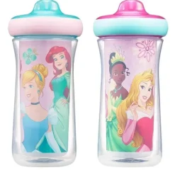 Copos com canudinho à prova de vazamento Tommy The First Years Princess
