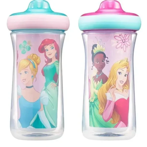 Copos com canudinho à prova de vazamento Tommy The First Years Princess