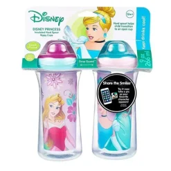 Copos com canudinho à prova de vazamento Tommy The First Years Princess