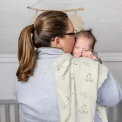 Crane - Bebê 100% Algodão Orgânico Coelhinho Único Envoltório para Bebê