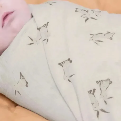 Crane - Bebê 100% Algodão Orgânico Coelhinho Único Envoltório para Bebê