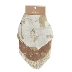 Crane - Conjunto de babadores de musselina macio para bebês 3 unidades, animais de safári