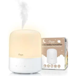 Crane - 3-In-1 Pediatric Cool Mist Humidifier And Aroma Diffuser And Sleep Support Light, 0.5 Gallon