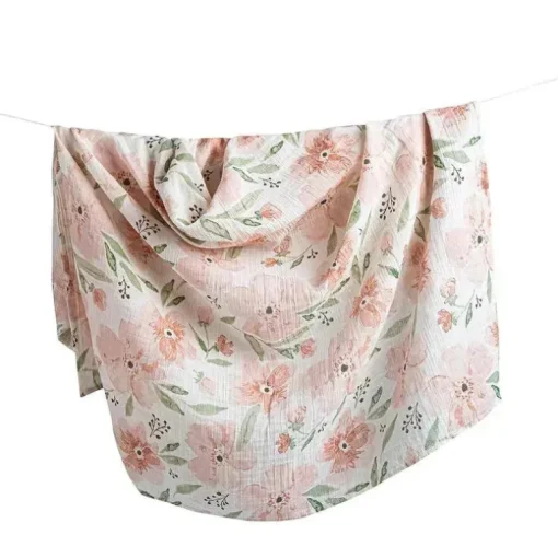 Crane Baby Parker Collection Musselina Swaddle Wraps Estampa Floral
