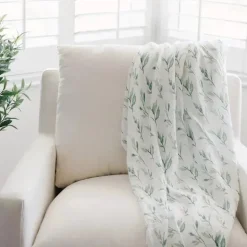 Crane Baby Parker Collection Musselina Swaddle Wraps Folha Estampada