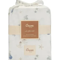 Crane Bedding - Cove Fitted Crib Sheet, Sea Life