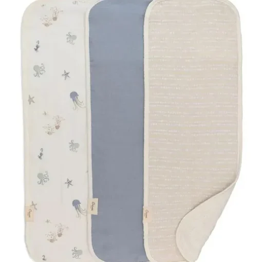 Crane Bedding - Cove 3-Pc. Baby Burp Cloth Set, Ocean