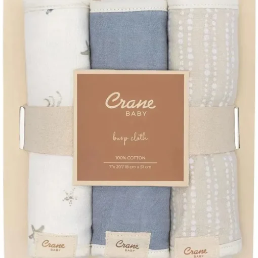 Crane Bedding - Cove 3-Pc. Baby Burp Cloth Set, Ocean