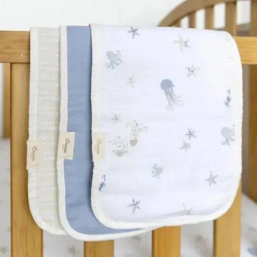 Crane Bedding - Cove 3-Pc. Baby Burp Cloth Set, Ocean