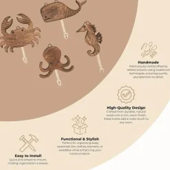 Crane Bedding - Cove 4-Pc. Sea Life Motifs Wall Décor