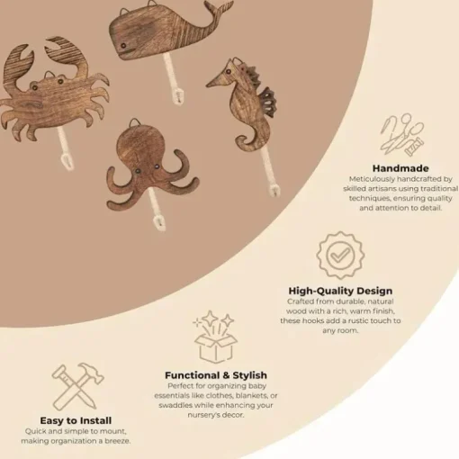 Crane Bedding - Cove 4-Pc. Sea Life Motifs Wall Décor