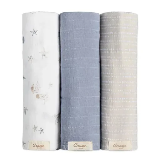 Crane Bedding - Cove 3-Pc. Swaddle Set, Sea Life
