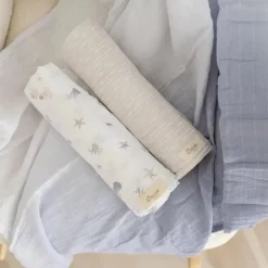 Crane Bedding - Cove 3-Pc. Swaddle Set, Sea Life