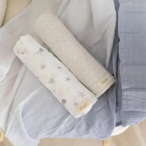 Crane Bedding - Cove 3-Pc. Swaddle Set, Sea Life