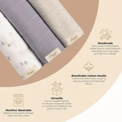 Crane Bedding - Cove 3-Pc. Swaddle Set, Sea Life