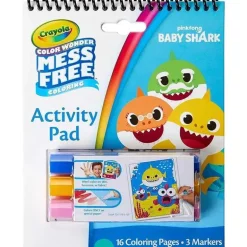 Crayola - Bloco de atividades Color Wonder, Baby Shark