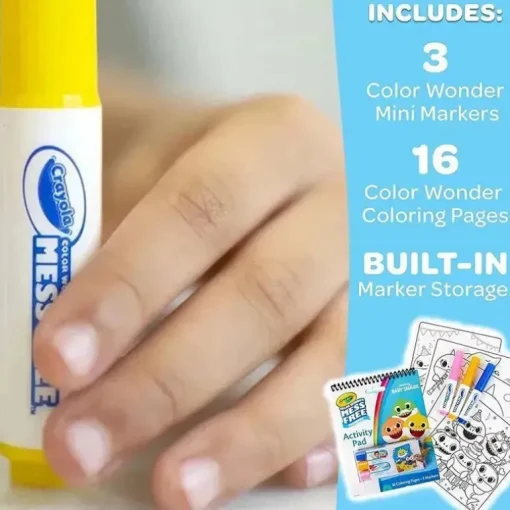 Crayola - Bloco de atividades Color Wonder, Baby Shark