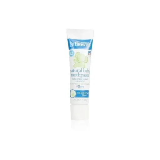 Creme dental sem flúor Dr. Brown Natural Flow Happy Teeth