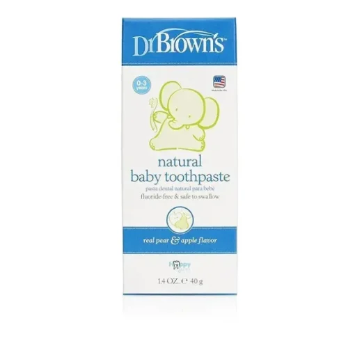 Creme dental sem flúor Dr. Brown Natural Flow Happy Teeth