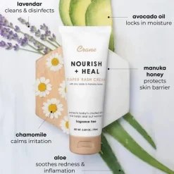 Creme para assaduras Crane Baby com mel de Manuka e óleo de abacate