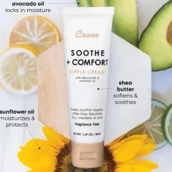 Creme para mamilos Crane com mel de Manuka e óleo de abacate