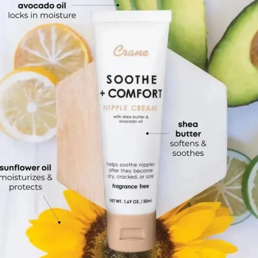 Creme para mamilos Crane com mel de Manuka e óleo de abacate