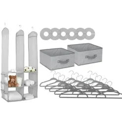 Crianças Delta - Conjunto de armazenamento de berçário com 24 unidades, Dove Grey