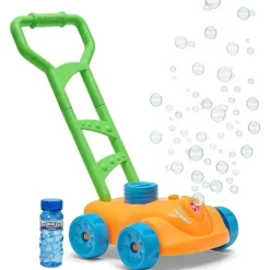 Crianças pequenas - cortador de grama com bolhas sem derramamento, máquina sopradora de bolhas automática
