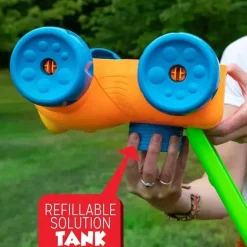 Crianças pequenas - cortador de grama com bolhas sem derramamento, máquina sopradora de bolhas automática
