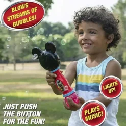 Crianças pequenas - Varinha de bolha musical com luz e som do Disney Mickey Mouse
