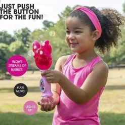Crianças pequenas - Varinha de bolha musical com luz e som da Disney Minnie Mouse