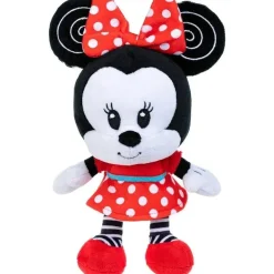 Crianças preferidas - Disney Baby Minnie preto e branco de pelúcia enrugada de alto contraste