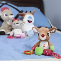 Crianças preferidas - Rudolph, a rena do nariz vermelho, brinquedo de atividade de desenvolvimento do mordedor em movimento, 12 polegadas