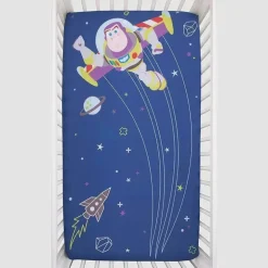 Crown Crafts - Lençol para berço fotográfico Disney Buzz Lightyear
