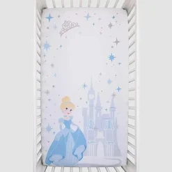 Crown Crafts - Lençol para berço fotográfico Disney Cinderalla