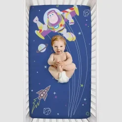 Crown Crafts - Lençol para berço fotográfico Disney Buzz Lightyear