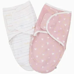 Crown Crafts Ellen DeGeneres 100% algodão 2 pacotes de cobertor de bebê menina 0-3 meses