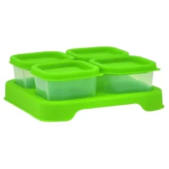 Cubos Inquebráveis ​​de Comida para Bebê Fresca - Verde (2 Oz)