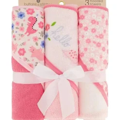 Cudlie - 3 Pk Toalha com Capuz Enrolada/Cardá-la, Olá Floral