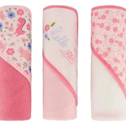 Cudlie - 3 Pk Toalha com Capuz Enrolada/Cardá-la, Olá Floral