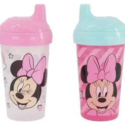 Cudlie - 2 unidades de bico rígido Disney Minnie Mouse, arco-íris e estrela