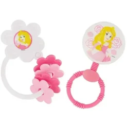 Cudlie - 2 unidades de chocalho de personagem Disney Sleep Princess