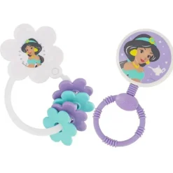 Cudlie - 2 unidades de chocalho e chaveiro em forma de personagem da Disney Princess