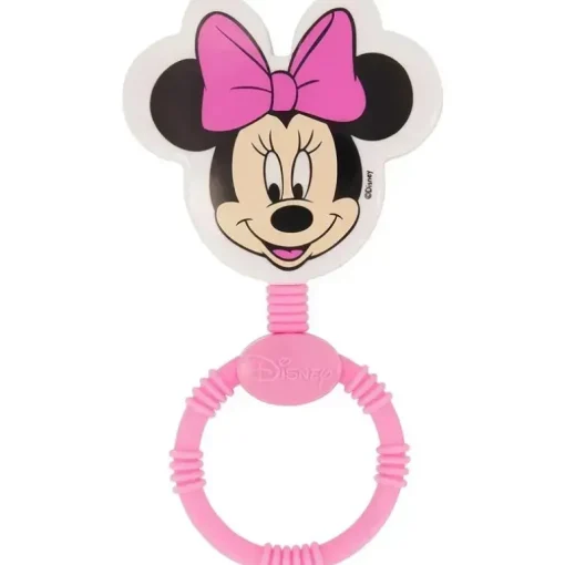 Cudlie - 2 unidades de chocalho e chaveiro em forma de personagem da Disney Minnie Mouse